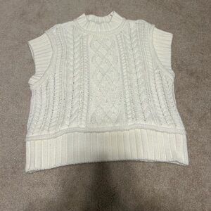 White Cropped Sweater